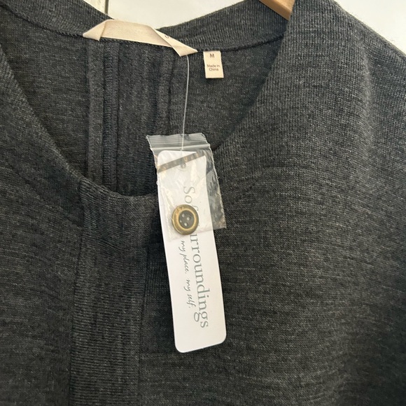 Soft Surroundings Gray and Tan Sweater - Picture 2 of 2